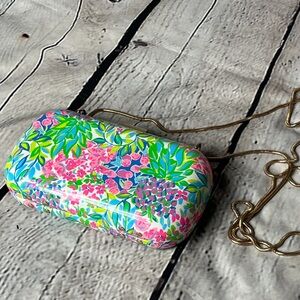 Lilly Pulitzer Pink and Green Floral Clutch